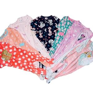 Carters Gerber Mixed Lot Girls 12m Zip Footie PJ⭐️